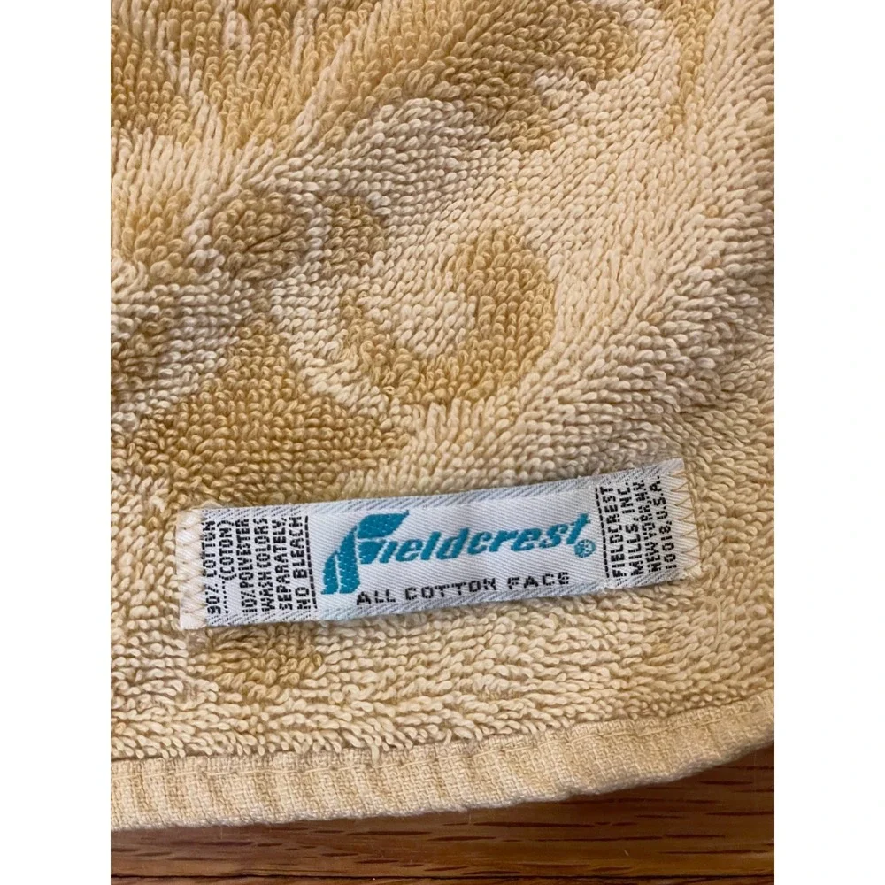 Vintage Fieldcrest Bath Towel Harvest‎ Gold Tan Imperial Collection Retro Cotton